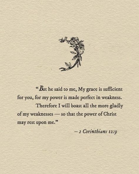 My Grace Is Sufficient, Ayat Alkitab, In Christ Alone, My Power, The Perfect Guy, Scripture Quotes, Verse Quotes, Bible Inspiration, Bible Verses Quotes