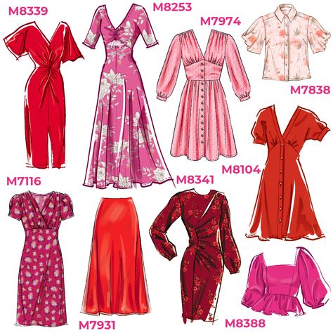 Sew ready for love with McCall's! Whether you're celebrating Valentine's or Galentine's, it's the perfect excuse to sew something special. Get inspired with these romantic patterns in our favourite colour combination, pink and red! Which one has your heart? Shop them all here... https://www.sewdirect.com/mccalls/ #M8339 #M8340 #M8253 #M7974 #M7838 #M7116 #M7931 #M8341 #M8104 #M8388 #McCallsPatterns #McCalls #McCallsSewingPatterns Mccall Patterns, Mccalls Dress, Beginner Sewing Patterns, Ready For Love, Indie Sewing Patterns, Mccalls Sewing Patterns, Gorgeous Clothes, Favourite Colour, Mccalls Patterns