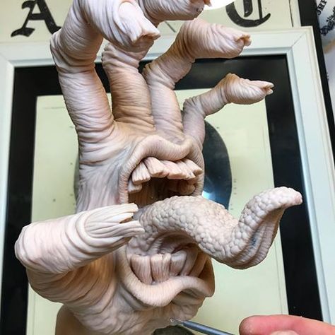 My version SCREAMING MONSTER HAND of SANTA CRUZ. Inspired by one of my favourite artist ever Jim Phillips. #br1monsters #screaminghand #santacruz #monster #monsterhand #handmade #supersculpey #clay #monsterclay #skate Monster Hands, Clay Monsters, Hand Sculpture, Ceramics Pottery Art, Clay Art Projects, Clay Figures, Creepy Art, Sculpture Clay, Whistler