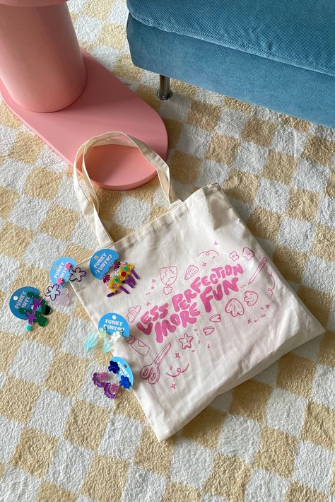 Bags For Small Business, Brand Merch, Handpainted Tote Bags, Branding Tools, Painted Tote, Diy Tote Bag, Custom Tote Bags, Logo Shirt, Kids On The Block