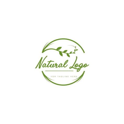 Herbs Logo Design, Typography Circle, Natural Logo Design, Healthy Logo Design, Nature Bathing, Herb Logo, Modern Logotype, Eco Logo Design, Logo Rond