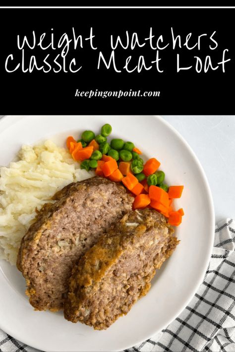 Ww Meatloaf, Side Dishes Slow Cooker, Weight Watchers Meatloaf Recipe, Weight Watchers Meatloaf, Dollar Meals, Weight Watchers Food Points, Weight Watchers Crock Pot Recipes, Weight Watchers Meals Dinner, Keeping On Point