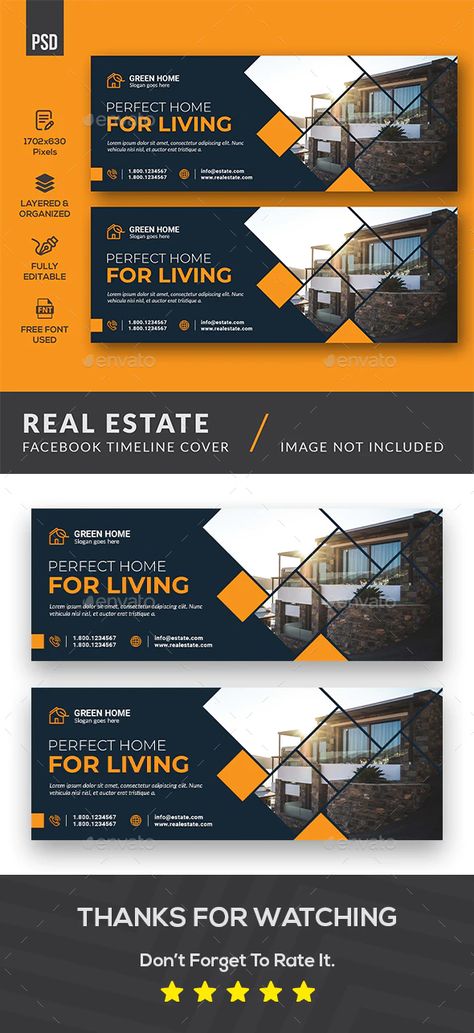 Real Estate Facebook Cover by DadanKurniawan | GraphicRiver Facebook Cover Page Design Ideas, Real Estate Facebook Cover, Facebook Post Design, Buy Real Estate, Facebook Cover Design, Timeline Cover, Facebook Timeline Covers, Image Ideas, Timeline Covers