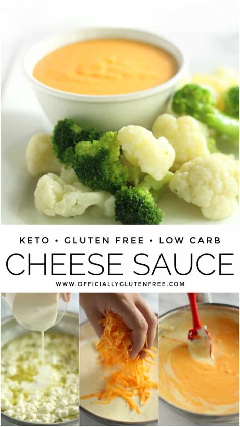 4 Ingredient Keto Cheese Sauce Recipe | Officially Gluten Free Keto Cheese Sauce, Low Carb Cheese Sauce, Cheese Sauce For Cauliflower, Keto Cauliflower Mac And Cheese, Low Carb Nachos, Cheddar Recipes, Keto Holiday Recipes, Keto Sauces, Veggie Casserole