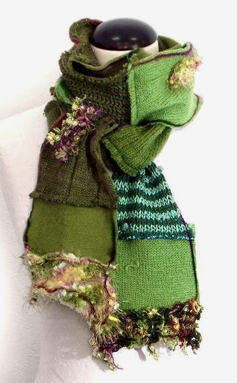 Sewing Scarves, Woolen Scarf, Patchwork Scarf, Recycled Sweaters, Woolen Scarves, Fabric Scarf, Upcycle Sewing, Repurposed Clothing, Diy Scarf