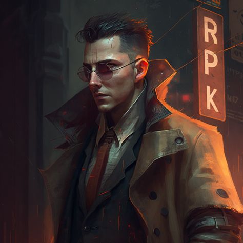 Futuristic Detective, Cyberpunk Detective, Vampire Cyberpunk, Cyberpunk Character Art Male, Character Art Male, Cyberpunk Character Art, Cyberpunk Men, Shadowrun Characters, Cyberpunk Male