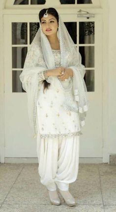 Fashion: #fashion, #style, #outfitinspiration, #beauty White Patiala Suit, Dhoti Outfits, Hindu Couple, Anmol Gagan Maan, Churidar Dress, Ladies Suits Indian, Coordinate Outfits, Simple Indian Suits, Pakistan Clothes