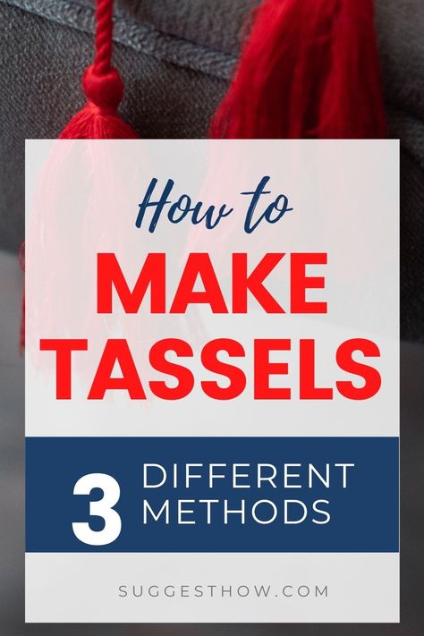 Who doesn't like tassels? If you're unsure how to make tassels by yourself, you can follow my diy tutorials and make a tassel at your home today. #diy #diytutorials #tassels #crafts #maketassels #homediy How To Make A Beaded Tassel, Tassel Making Tutorials Easy Diy, Making Tassels With Yarn, Tassel Diy How To Make, Crochet Tassels How To, How To Make Tassel Earrings, Tassel Making Tutorials, How To Make A Tassel With Yarn, How To Make Tassels Tutorials