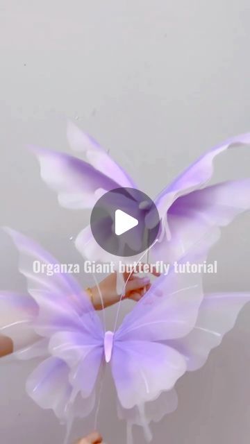 Organza Butterfly, Butterfly Tutorial, December 13, Decorative Design, Window Display, Wedding Party, Flowers, Design