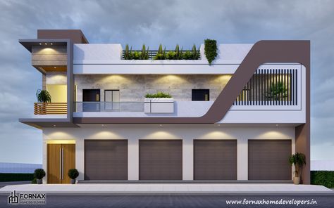 Shop And House Elevation, Small Commercial Building Exterior, Shop Home Floor Plans, Comercial Building Design, Shop Exterior Design Modern, Small Commercial Building Plan, Two Floor House Elevation, Hotel Elevation Exterior, Small Commercial Building Elevation