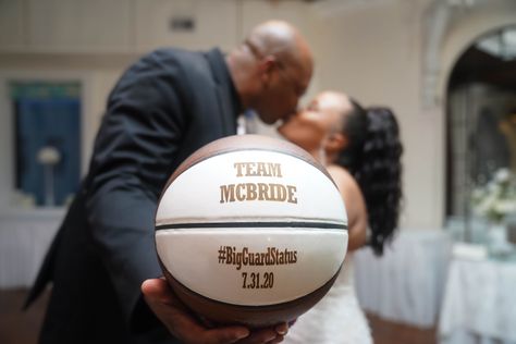 #Basketball #Wedding #Black #WeddingPhoto #AfricanAmerican Basketball Theme Wedding Ideas, Basketball Themed Wedding, Basketball Wedding Ideas, Basketball Theme Wedding, Nba Wedding, Basketball Engagement Photos, Feed Nails, Wedding Redo, Basketball Wedding