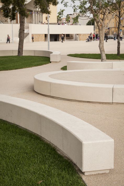 Gallery of Renovation of Piazza San Michele / VPS Architetti - 4 Concrete Tree, Parks Furniture, Public Seating, Landscape Elements, Landscape And Urbanism, San Michele, Urban Furniture, Sopot, Street Furniture