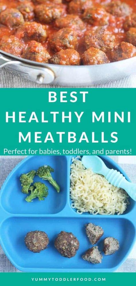 Toddler Meatball Recipe, Meatballs With Veggies, Maggie Recipes, Sari Ideas, Ble Recipes, Toddler Recipe, Healthy Meatballs, Kid Foods, Kid Meals