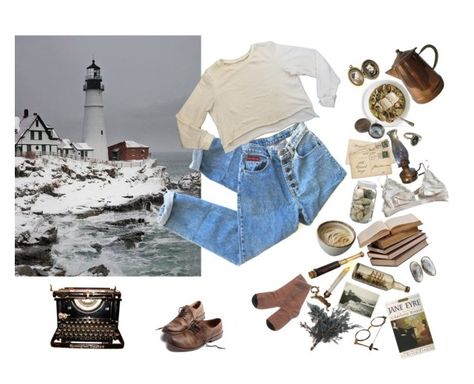 Lighthouse Aesthetic Outfits, Ocean Academia Aesthetic Outfit, Ocean Core Clothes, Dark Nautical Aesthetic Outfits, Lighthouse Outfit, Core Aesthetic Outfits, Ocean Academia, Lighthouse Core, Sailboat Life