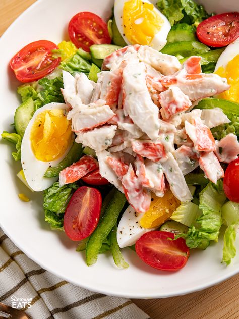 Mayo Salad, Air Fryer Recipes Chicken Breast, Crab Sticks, Crisp Salad, Mayo Dressing, Food Reference, Seafood Cocktail, Simple Salad, Crab Salad