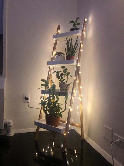 Ladder Shelf Aesthetic, Ladder Shelf Decor, Pinterest Room Decor, Rental Decorating, Ladder Shelf, Workspace Inspiration, Redecorate Bedroom, Teen Bedroom Decor, Room Makeover Inspiration