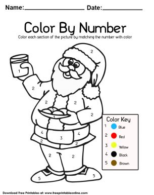 Santa Worksheets Preschool, Christmas Worksheets Preschool, Santa Worksheet, Preschool Christmas Worksheets, Christmas Worksheet, Christmas Ornament Coloring Page, Christmas Color By Number, December Lessons, Coloring Christmas