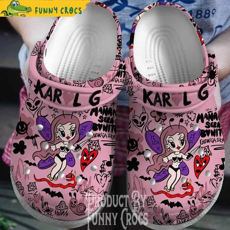 Karol G Crocs Collection: Stand Out in Style Karol G Birthday Theme, Croc Ideas, Doctor Who Shoes, Crocs Slippers, Beach Running, Pink Crocs, Custom Crocs, Kids Clogs, Iconic Shoes