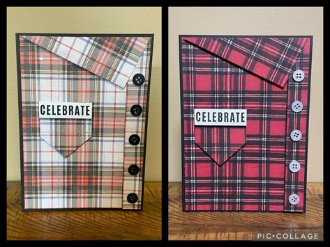 Male Birthday Card Ideas, Plaid Cards Handmade, Sam Calcott Mixed Up Craft, Birthday Cards For Men Handmade, Birthday Cards For Men Diy, Handmade Birthday Cards For Men, Homemade Cards For Men, Cards For Men Handmade, Plaid Cards