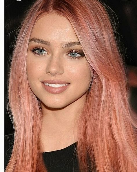 Pinky Peach Hair, Honey Pink Hair, Peach Pink Hair Color, Apricot Hair Color Peach Rose Gold, Hair Colour 2023 Trends Women, Ginger Pink Hair, Pink Ginger Hair, Pink And Ginger Hair, Peach Color Hair