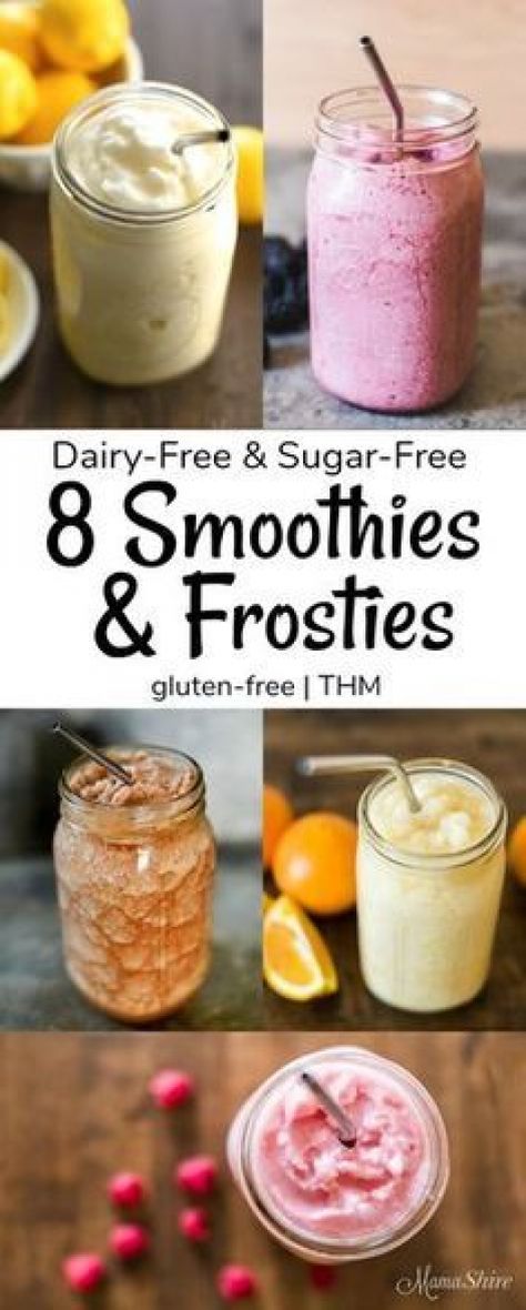 Dairy-Free Sugar-Free Shakes - Recipe Roundup of 8 Shakes Frosties and Smoothies. Gluten-free Soy-free Low-carb Trim Healthy Mama #trimhealthymama #lowcarb #dairyfree #thm #sugarfree #detoxsmoothie Ww Smoothies, Dairy Free Smoothies Healthy, Thm Shakes, Thm Smoothies, Trim Healthy Mama Drinks, Sugar Free Smoothies, Poolside Drinks, Thm Drinks, Gluten Free Smoothie