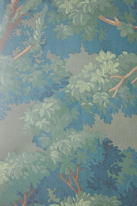 Forest Mural | Anthropologie Painted Peel And Stick Wallpaper, Mountain Wallpaper Mural, Peel And Stick Wallpaper Trees, Tree Mural Wallpaper, Enchanted Forest Mural Painting, Forest Nursery Wallpaper, Painted Forest Mural, Whimsical Forest Wallpaper, Vaulted Ceiling Wallpaper