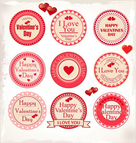 Valentines Toppers, San Valentin Vector, Love Label, Valentine Background, Day Stickers, Valentine's Day Printables, Valentine Stickers, Labels Printables Free, Valentines Day Background