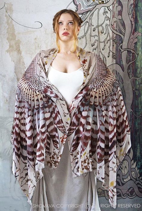 Owl Shawl Women Scarf Hippie Clothes Bird Wings Wedding | Etsy Aztec Clothing, Owl Clothes, Wing Scarf, Owl Scarf, Pagan Clothing, Feather Scarf, Owl Wings, Owl Costume, Sarong Wrap