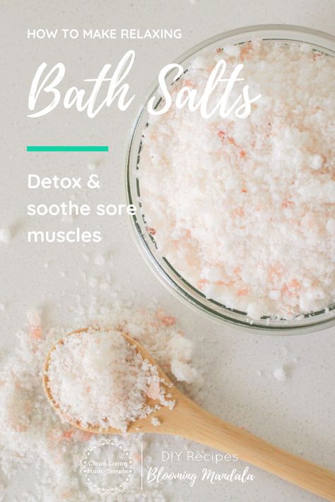 Salt Soak Recipe, Pink Himalayan Epsom Salt Bath Diy, Epsom Salt Bath Recipe Sore Muscles, Epsom Bath Salt Recipe, Himalayan Bath Salt Recipe, How To Use Bath Salts, Epsom Salt Bath Recipe, Diy Bath Salts With Essential Oils, Bath Salts Diy Recipes