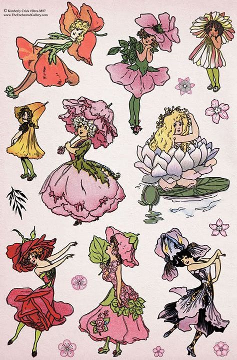 Decoupage Flower Goddess Drawing, Flower Nymph Character Design, Flower Fairy Drawing, Nature Aesthetic Drawing, Flower Character Design, Flower Oc, Art Nouveau Flowers Illustration, Fairy Oc, Flower Character