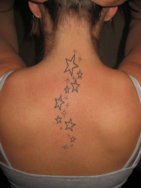 like it! Shooting Star Tattoo, Tattoo Son, Star Tattoo Designs, Dragonfly Tattoo, Tattoo Designs For Girls, Tattoo Videos, Back Tattoo Women, 1 Tattoo, Back Tattoos