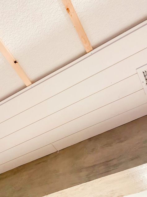 How To Make Ceiling Beams, Shiplap Basement Ceiling, Bathroom With Shiplap Ceiling, Shiplap Sloped Ceiling, Shiplap Ceiling Entryway, Shiplap On Ceiling In Living Room, White Shiplap Ceiling Kitchen, Bedroom With Shiplap Ceiling, Shiplap Beam Ceiling