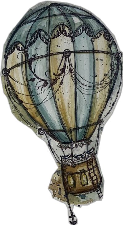 Hot Balloon Drawing, Hot Air Balloon Sketch, Air Balloon Sketch, Hot Air Balloon Aesthetic, Balloon Sketch, Watercolor Hot Air Balloon, Hot Air Balloon Drawing, Quick Draw, Hot Air Balloon