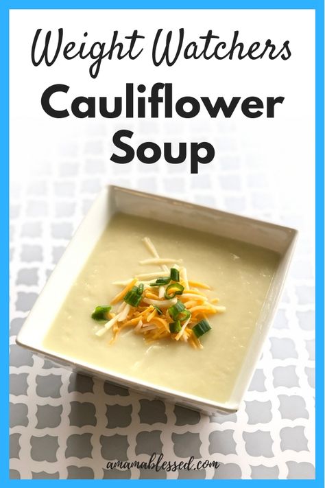 Weight Watchers Cauliflower Soup, Ww Soup Recipes, Easy Weight Watchers Recipes, Weight Watchers Slow Cooker, Ww Soup, Cauliflower Soup Recipe, Weight Watchers Recipes With Points, Weight Watchers Dinner, Cauliflower Soup Recipes