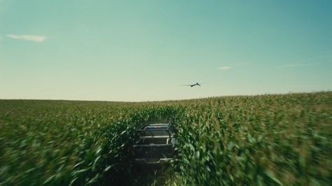 Cornfield Chase | Interstellar Interstellar Stills, Interstellar Cinematography, Film Lockscreen, Cornfield Chase, Dad Painting, Directed By Christopher Nolan, Colorful Art Projects, Do Not Go Gentle, Cinematography Lighting