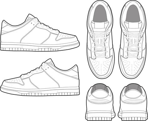 Sneaker Pattern Template, Blank Shoe Template, Sneaker Sketch Design, Shoe Technical Drawing, Nike Shoe Template, Shoes Technical Drawing, Shoe Design Template, Shoe Sketches Drawings, Draw Sneakers