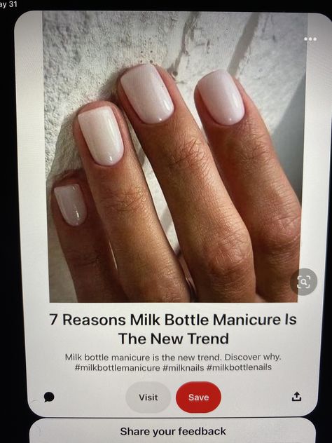 Milk Bottle, Newest Trends, Manicure, Nail Designs, Milk, Nails