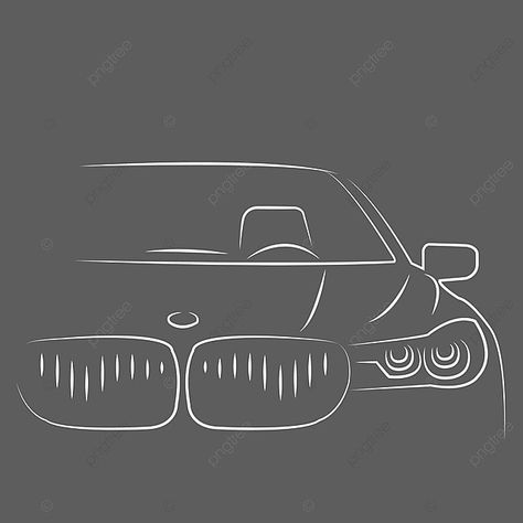 Bmw Line Art, Bmw Logo Art Design, Bmw Tattoo Ideas, Bmw Symbol, Bmw Tattoo, Bmw Drawing, Car Line Art, Bmw Sketch, Bmw Car Models