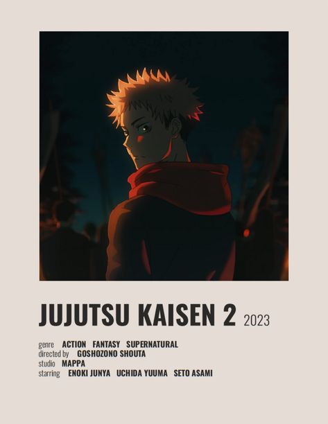 minimalist poster Jujutsu Kaisen Poster, Jujutsu Kaisen Season 2, Anime Minimalist Poster, Poster White, Minimalist Posters, Polaroid Poster, Anime Posters, Minimalist Poster, Jujutsu Kaisen