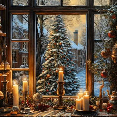 “Beyond happiness or unhappiness, though it is both things, love is intensity; it does not give us eternity but life, that second in which… | Instagram Winter Christmas Scenes, Old Time Christmas, Christmas Scenery, Cosy Christmas, Christmas Themes Decorations, Christmas Past, Christmas Memory, Christmas Scenes, Diy Diamond Painting