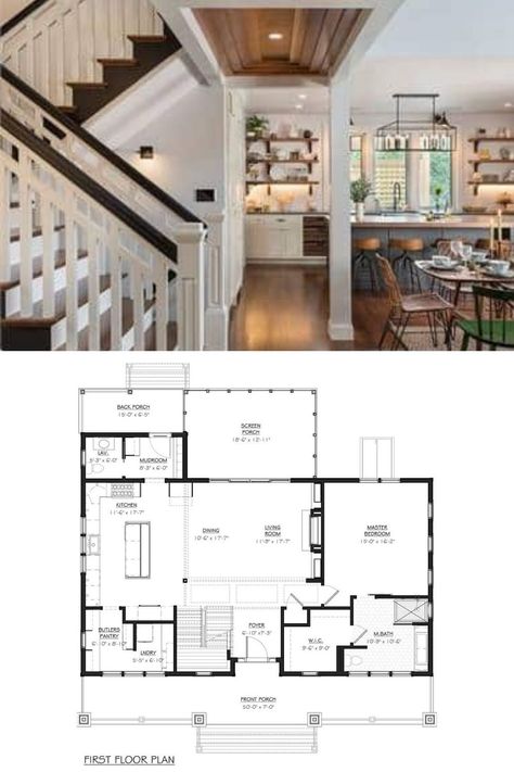 Craftsman Second Story Addition, Craftsman Two Story House Plans, Downstairs Master Floor Plans, 4 Bedroom Craftsman House Plans 2 Story, 4 Bedroom House Plans Craftsman, 6 Bedroom Floor Plans 2 Story, Rectangle House Layout, 2200 Sq Ft House Plans 2 Story, Second Floor House Design Interior