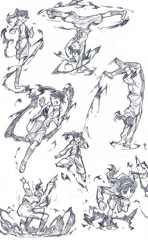 Battle Pose Drawing, Character Gesture, Poses Action, Battle Poses, Dynamic Drawing, Poses Manga, Poses Anime, Manga Poses, Action Pose Reference