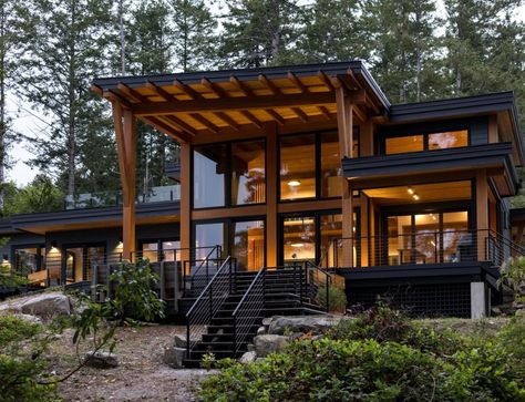 Sandpiper Post & Beam Cabin Designs - Streamline Design Post And Beam Homes Plans, Modern Post And Beam Homes, Timberframe Interiors, Post And Beam Cabin, Post And Beam Homes, Building Styles, Beam House, Loft Cabin, Cabin Designs