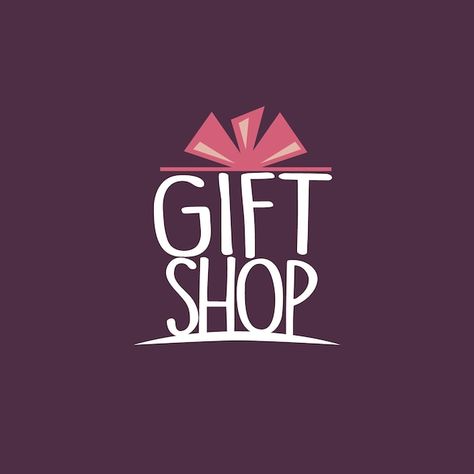 Vector logotipo de la tienda de regalos | Premium Vector #Freepik #vector #logo-arte #logo #icono-logo #logo-abstracto Gift Box Logo, Gift Shop Logo, Cute Diy Room Decor, Logo Gifts, Box Logo, Diy Room, Cute Diys, Arabic Words, Shop Logo