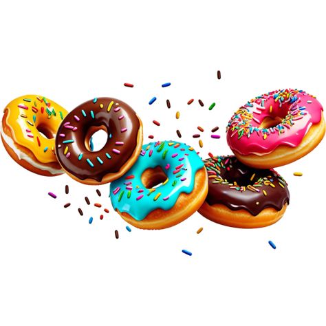 Download Falling glazed donuts with sprinkles. AI Generative for free Donuts Illustration, Donuts Png, Donuts Clipart, Donuts With Sprinkles, Fancy Donuts, Glazed Donuts, Glazed Doughnuts, Banner Ideas, Donut Glaze