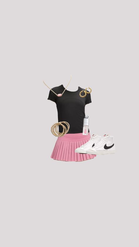 #outfit #cute #preppy #aesthetic #lululemon #goldhinge #skirt #nike #nikeblazers #dior #diorlipoil #kendrascott #jewelry #outfit #outfitinspo #fit #fitinspo #ootd #ootdinspo #inspo #ideas Cute Preppy Aesthetic, Aesthetic Lululemon, Outfit Cute, Preppy Aesthetic, Skirt Outfit, Jewelry Outfit, Nike Blazer, Lip Oil, Skirt Outfits