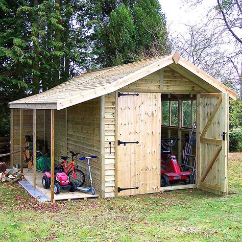 Shed With Log Store, Gardening Shed, Log Shed, Cool Sheds, Rustic Shed, Shed Decor, Shed Interior, Greenhouse Shed, Carport Designs