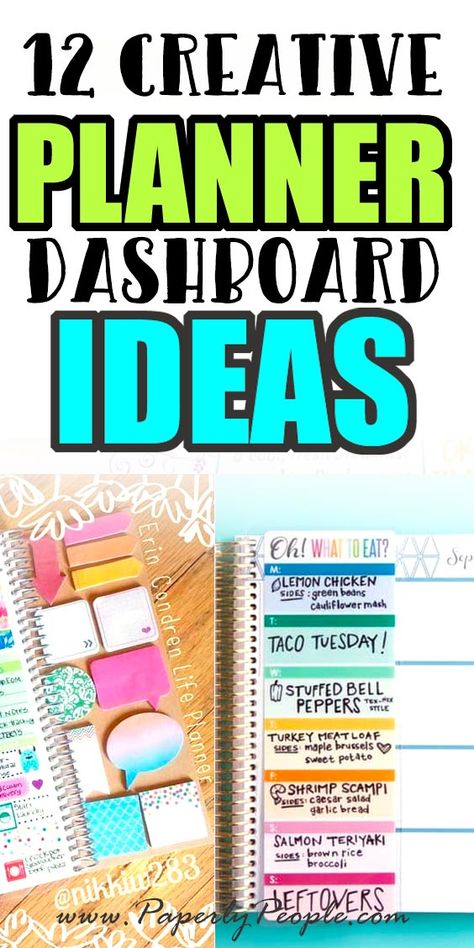 Planner Dashboard Ideas, Diy Planner Notebook, Planner Setup, Happy Planner Layout, Planner Dividers, Creative Planner, My Planner, Planner Tips, Perfect Planner