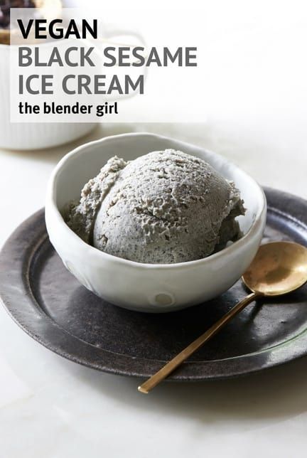 Sesame Dessert, Black Sesame Dessert, Sesame Ice Cream, Best Vegan Ice Cream, Vegan Nice Cream, Ice Cream Vegan, Vegan Ice Cream Recipe, Nice Cream Recipe, Avocado Ice Cream