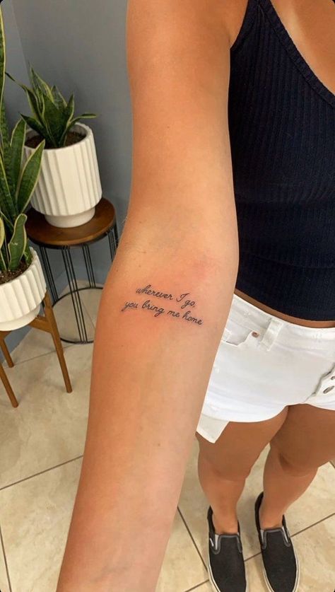 Hs Tattoo Ideas, You Bring Me Home Tattoo, Two Line Tattoo, Delicate Point Of View Tattoo, Harry Styles Tattoos Inspiration, Harry Styles Inspired Tattoos, Dr Tattoo, Tattoo Ideas With Meaning, 40 Tattoo